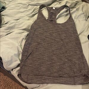 lululemon athletica Heathered Charcoal Racerback Tank Top
